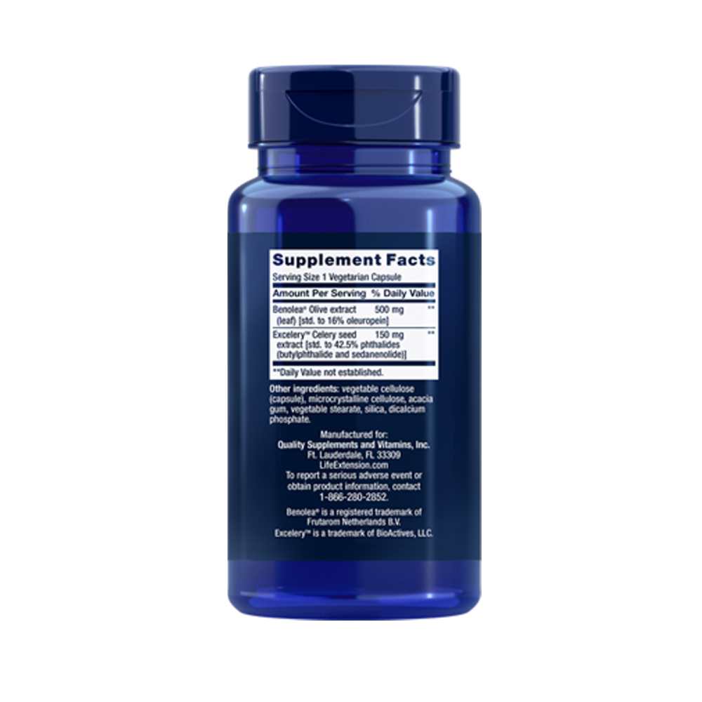 Life Extension Advanced Olive Leaf Vascular Support – 60 Vegetarian Capsules