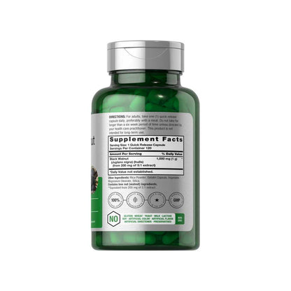 Horbäach Black Walnut Hulls 1000mg | 120 Capsules