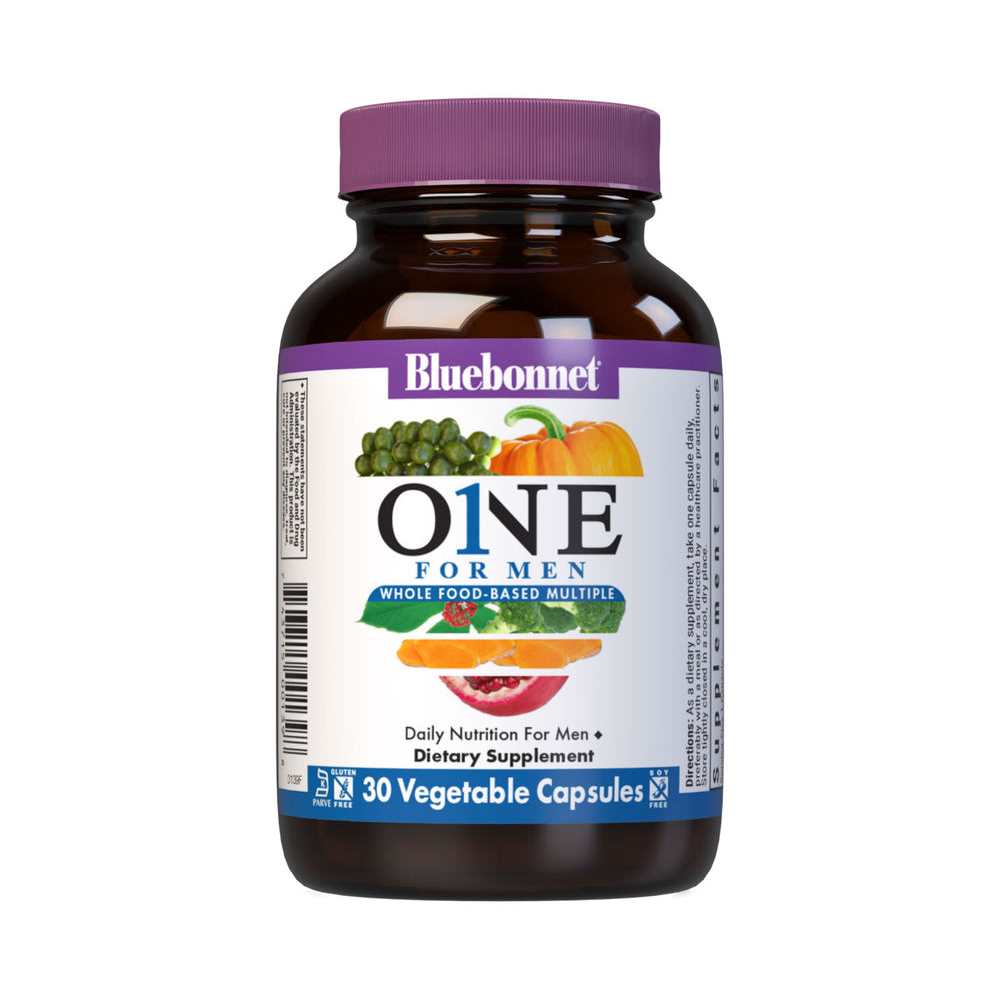 Bluebonnet Nutrition One for Men Whole Food-Based Multiple 30 Caps
