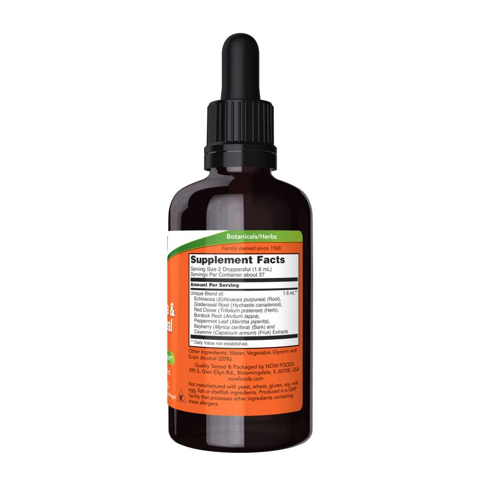 Now Foods Echinacea & Goldenseal – Dual-Action Immune Support Extract | 2 Fl Oz (59 M L)