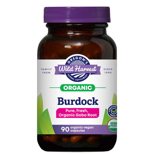 Wild Harvest Burdock – Pure, Fresh, Organic Gobo Root – 90 Capsules