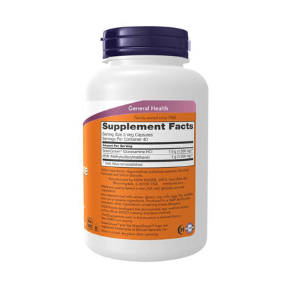 Now Foods Vegetarian Glucosamine & Msm – 120 Veg Capsules