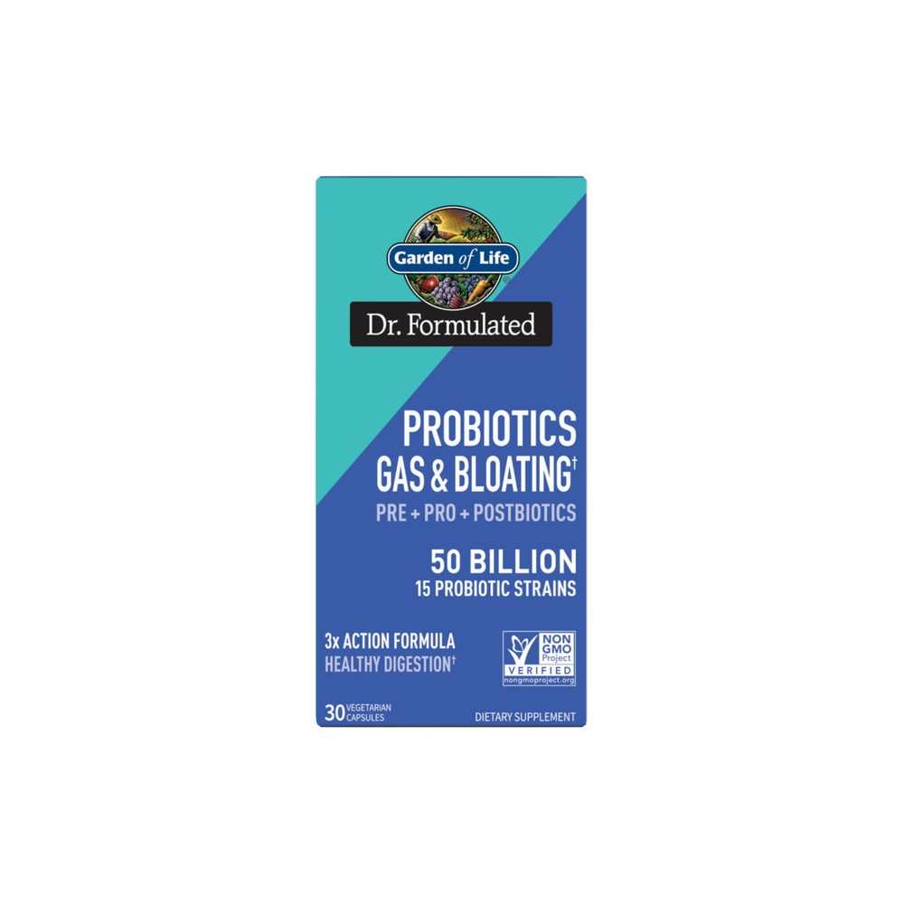 Garden of Life Dr. Formulated Probiotics Gas and Bloating† 50 Billion 30 Capsules