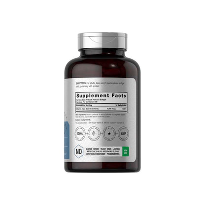 Horbäach Beta Carotene 25000 Iu | 400 Softgels