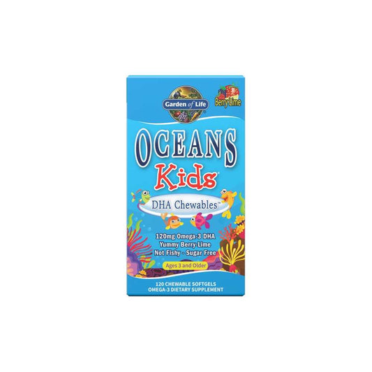 Garden of Life Oceans Kids Dha Omega-3 Berry Lime 120 Chewables