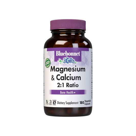 Bluebonnet Nutrition Magnesium and Calcium 2:1 Ratio 180 Caps
