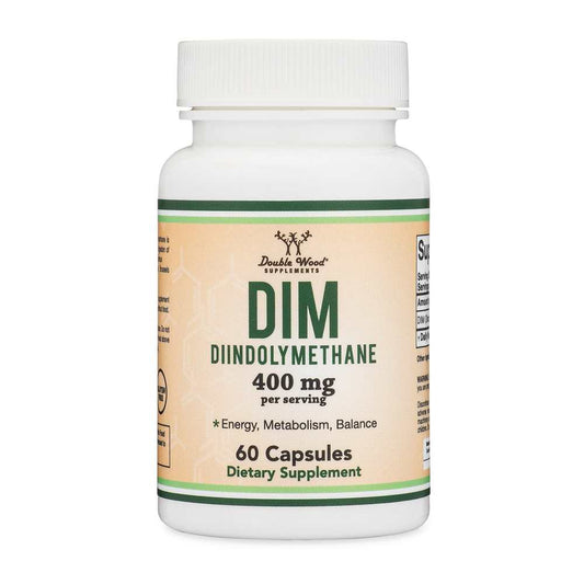 Double Wood DIM (Diindolylmethane) – 400mg Metabolism & Balance Support | 60 Capsules