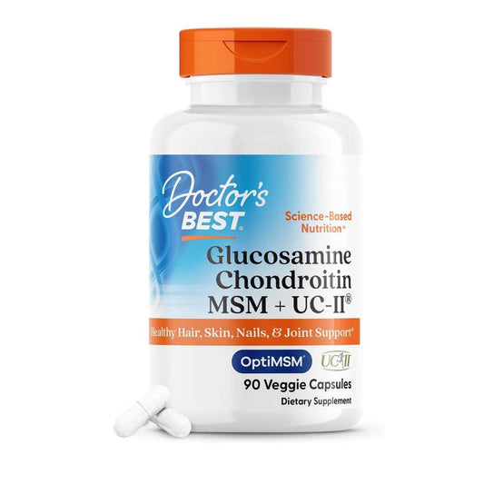 Doctor's Best Glucosamine Chondroitin, MSM + UCII, 90 Veggie Capsule
