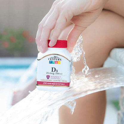 21st Century Vitamin D3 25 Mcg (1000 Iu) 250 Softgels