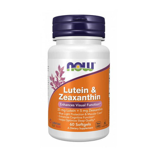 Now Foods Lutein & Zeaxanthin 25mg + 5mg – Eye & Brain Support – 60 Softgels