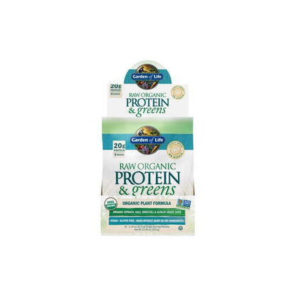 Garden of Life Raw Protein & Greens Lightly Sweet 10 Packets 1.14oz (33g) Powder