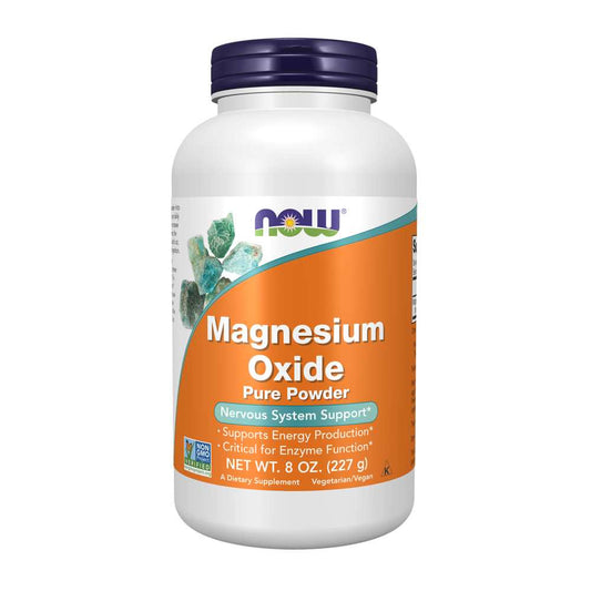 Now Foods Magnesium Oxide Powder – Nervous System & Metabolic Support – 8 Oz (227 G)