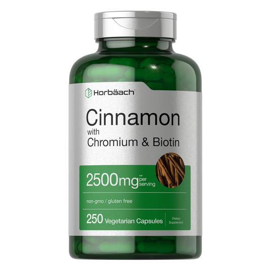 Cinnamon Capsules 2500MG With Chromium & Biotin By Horbaach