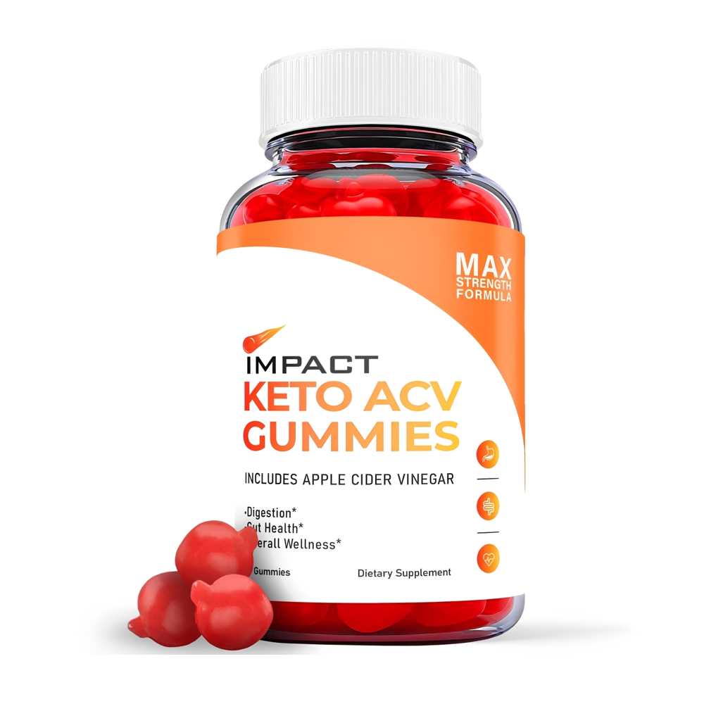 Impact Keto Acv Gummies, Max Strength Formula, Includes Apple Cider Vinegar, Digestion & Gut Health Support, Overall Wellness, Dietary Supplement