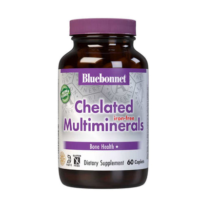 Bluebonnet Nutrition High Potency Chelated Multiminerals (iron-Free) 60 Caplets