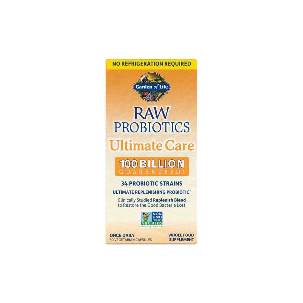 Garden of Life Raw Probiotics Ultimate Care Shelf-Stable 30 Capsules
