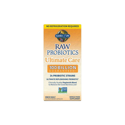 Garden of Life Raw Probiotics Ultimate Care Shelf-Stable 30 Capsules