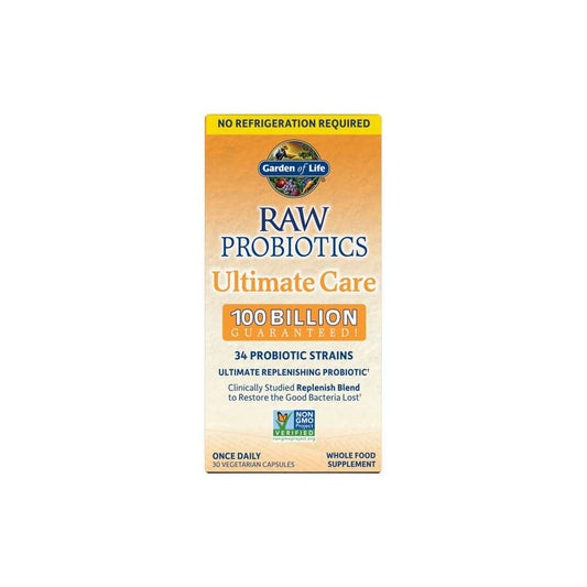 Garden of Life Raw Probiotics Ultimate Care Shelf-Stable 30 Capsules