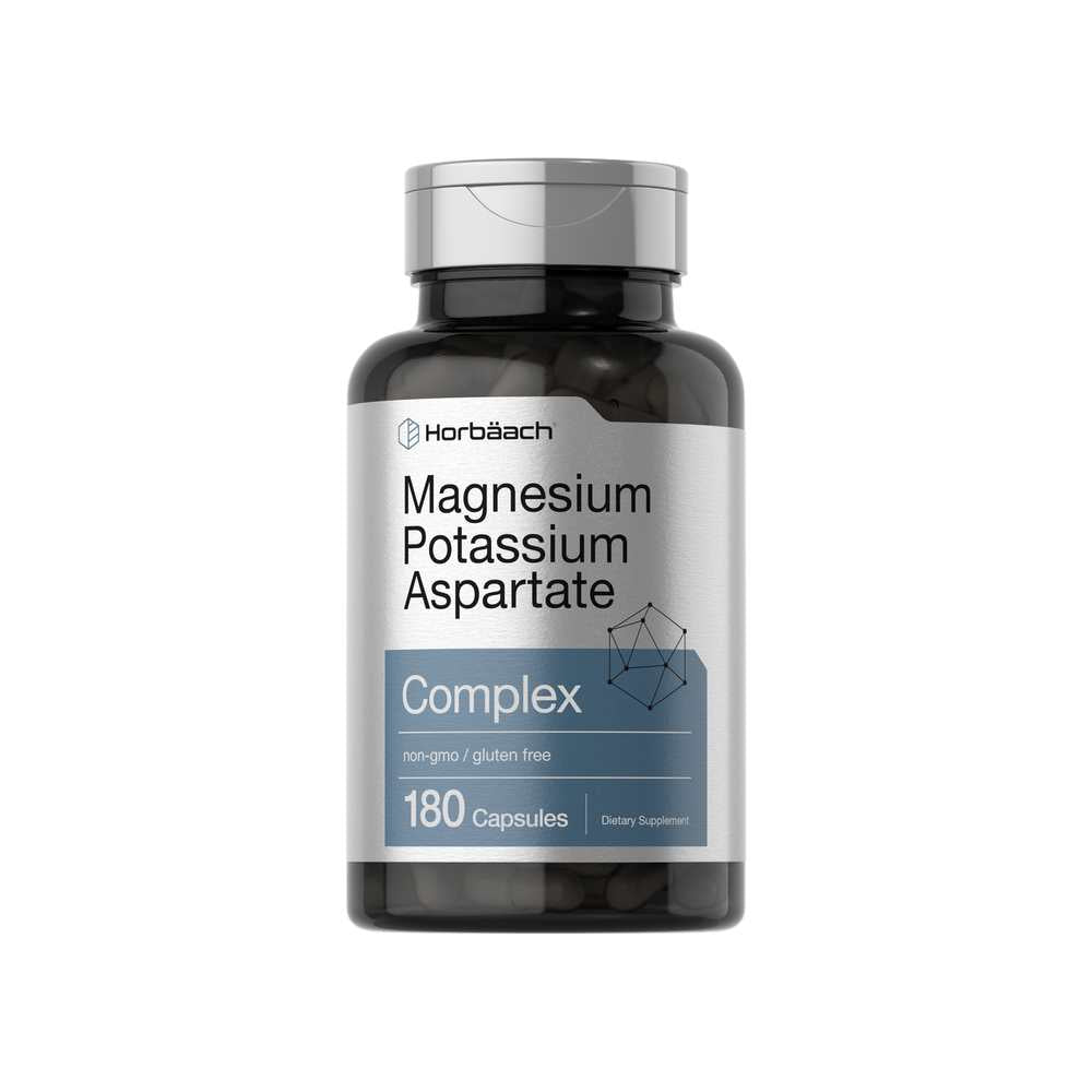 Horbäach Magnesium Potassium Aspartate Complex | 180 Capsules