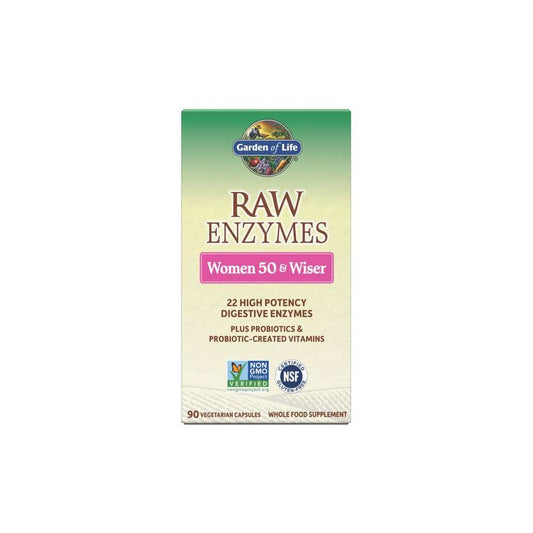 Garden of Life RAW Enzymes Women 50 & Wiser Digestive Health 90 Capsules
