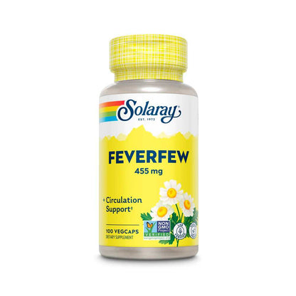 Solaray Feverfew Leaf 455mg 100 Caps