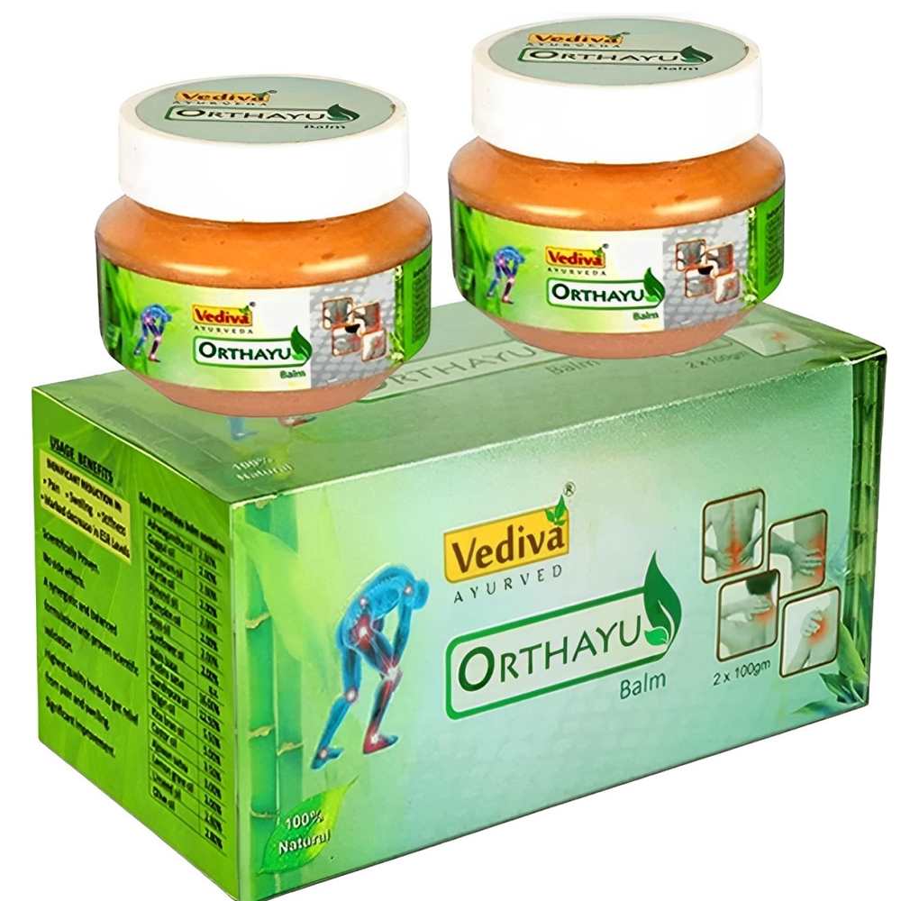 Vediva Ayurved Orth Ayu Balm – Ayurvedic Pain Relief Balm (2x 100g)