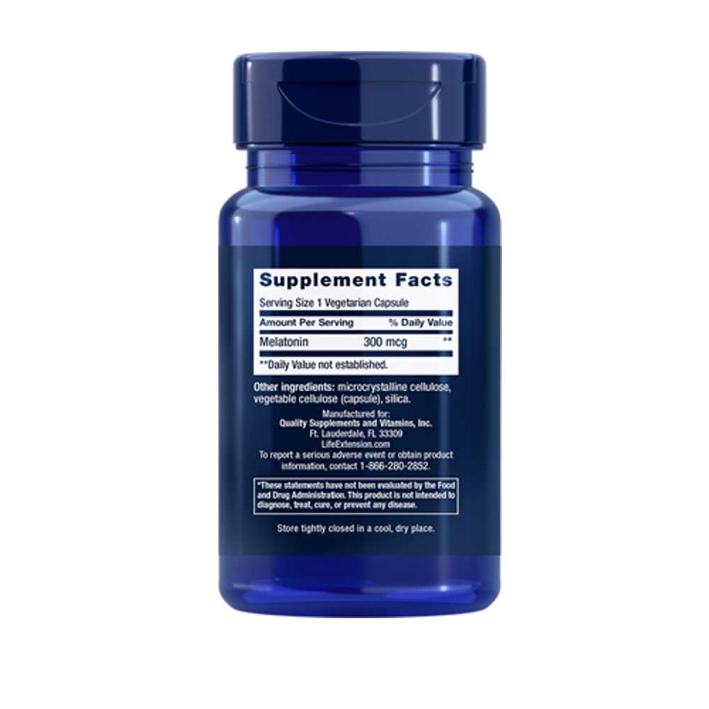 Life Extension Melatonin 300 Mcg, 100 Vegetarian Capsules