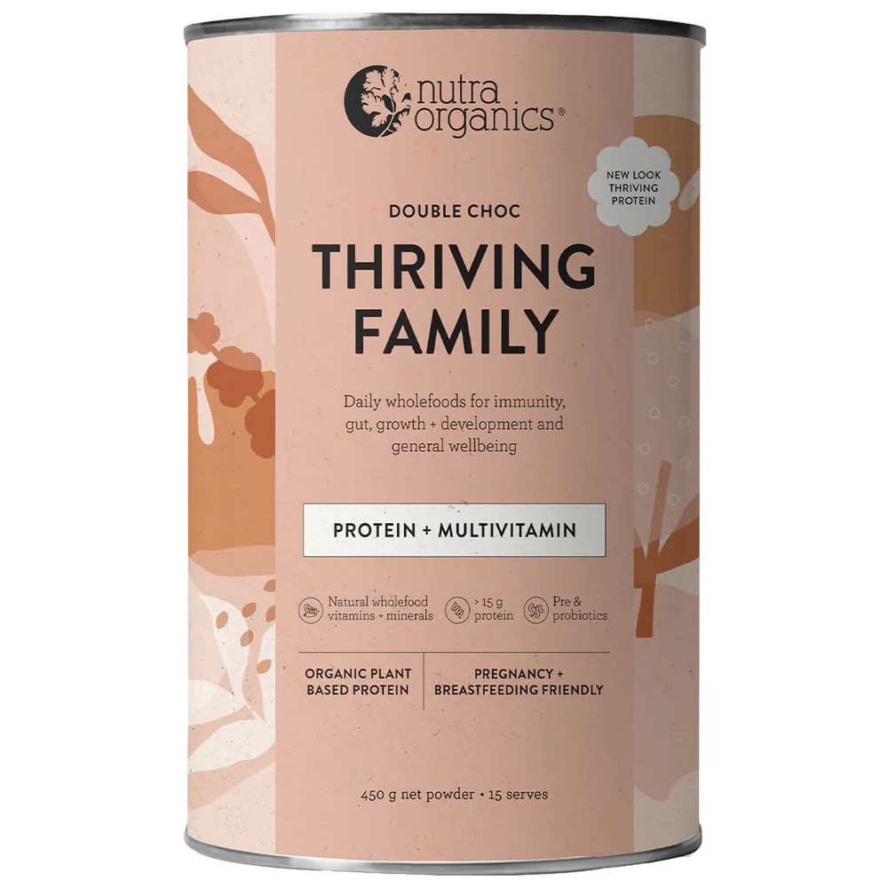 Nutra Organics Thriving Family Protein - Double Choc 450g