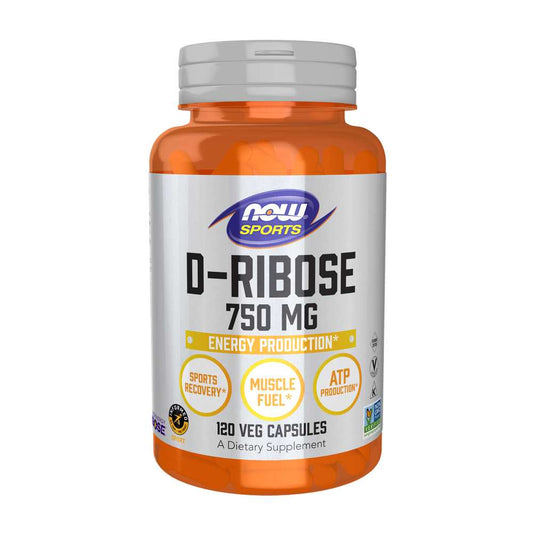 Now Sports D-Ribose 750mg Veg Capsules 120 Count
