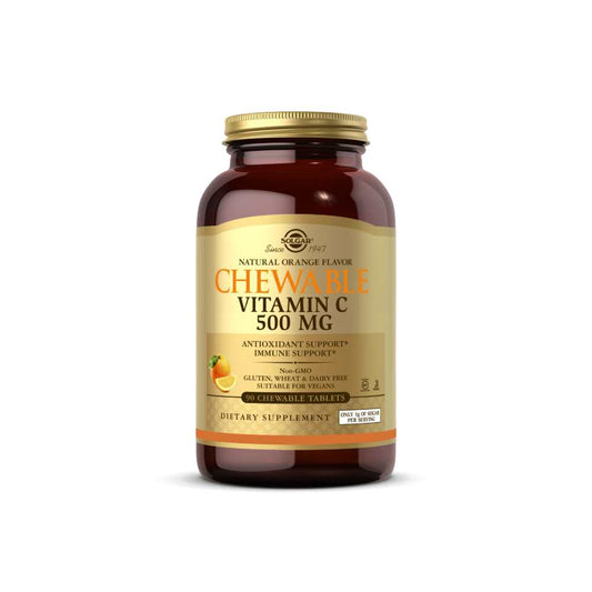 Solgar Vitamin C 500 Mg Chewable 90 Tablets – Orange Flavor