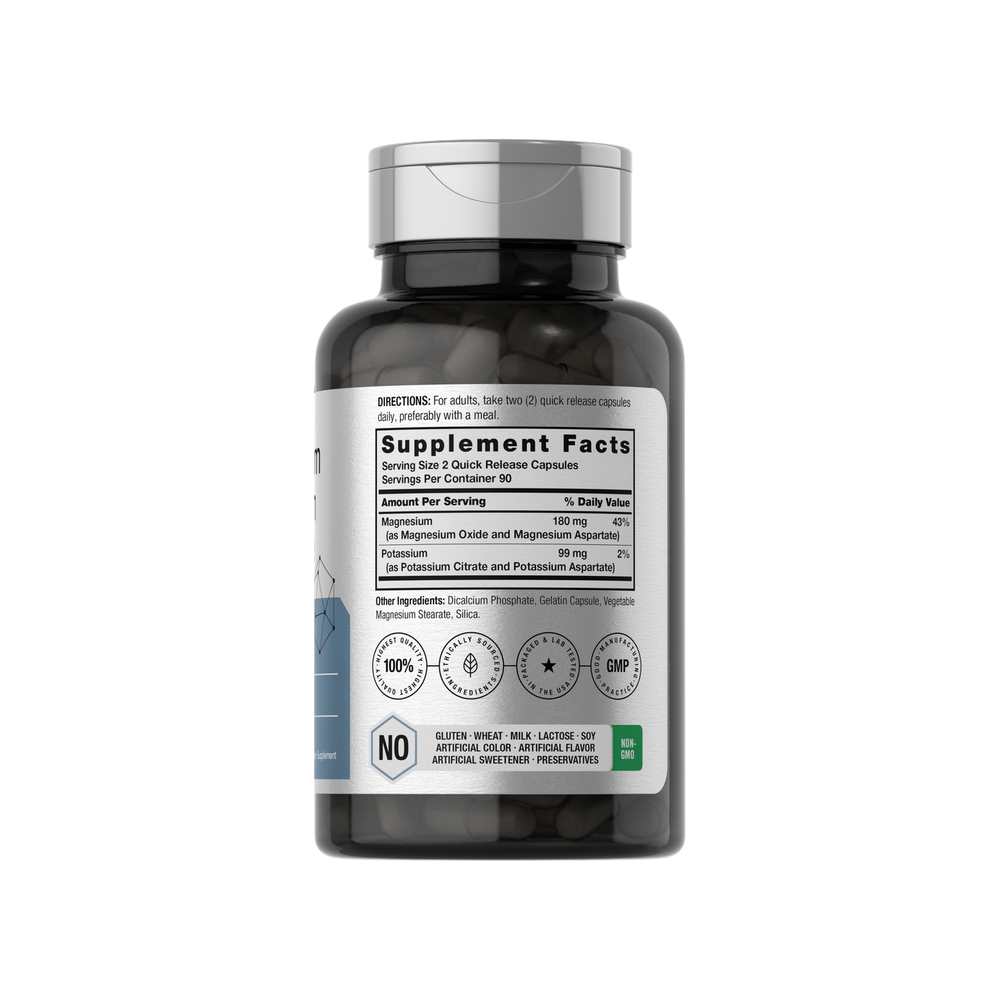 Horbäach Magnesium Potassium Aspartate Complex | 180 Capsules