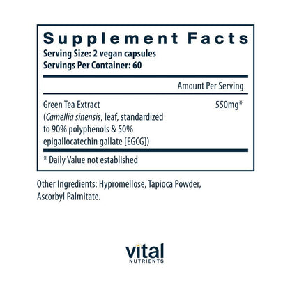 Vital Nutrients Green Tea Extract 120 Caps