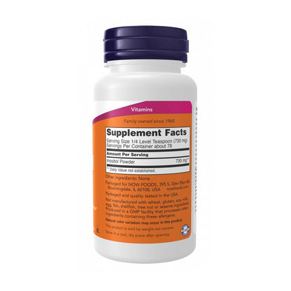 Now Foods Inositol Powder – Myo-Inositol for Cellular Health & Membrane Support – 2 Oz (57 G)