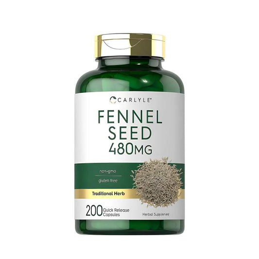 Carlyle Fennel Seed 480mg – Traditional Herb, 200 Quick Release Capsules, Non-Gmo & Gluten-Free