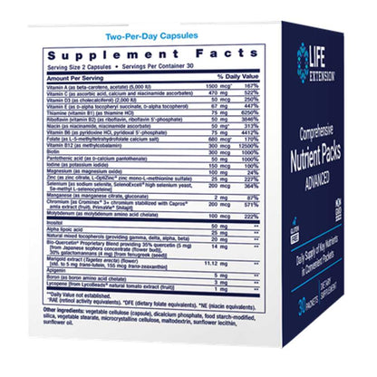 Life Extension Comprehensive Nutrient Packs Advanced – 30 Packets