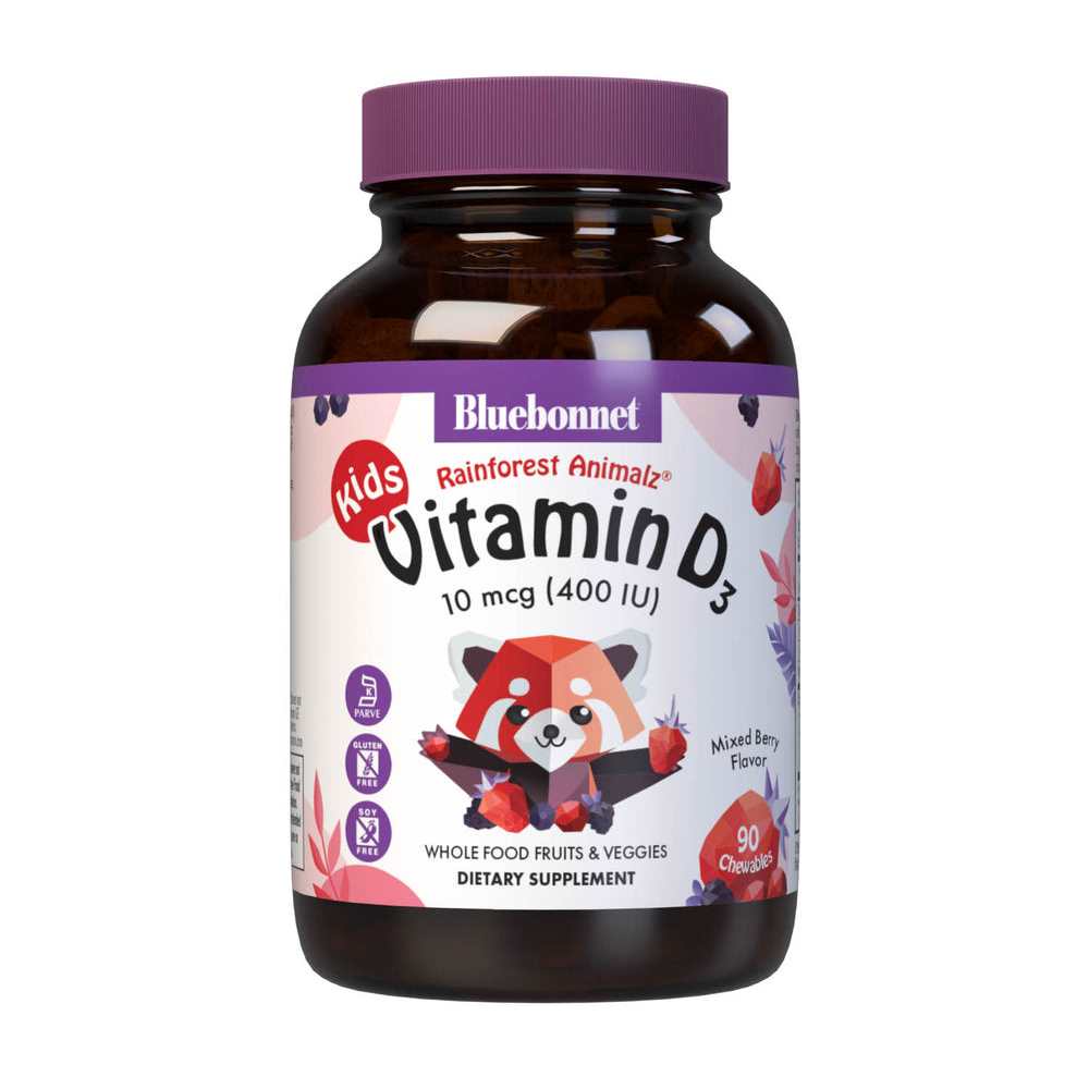 Bluebonnet Nutrition Rainforest Animalz Vitamin D3 400 Iu 90 Tabs