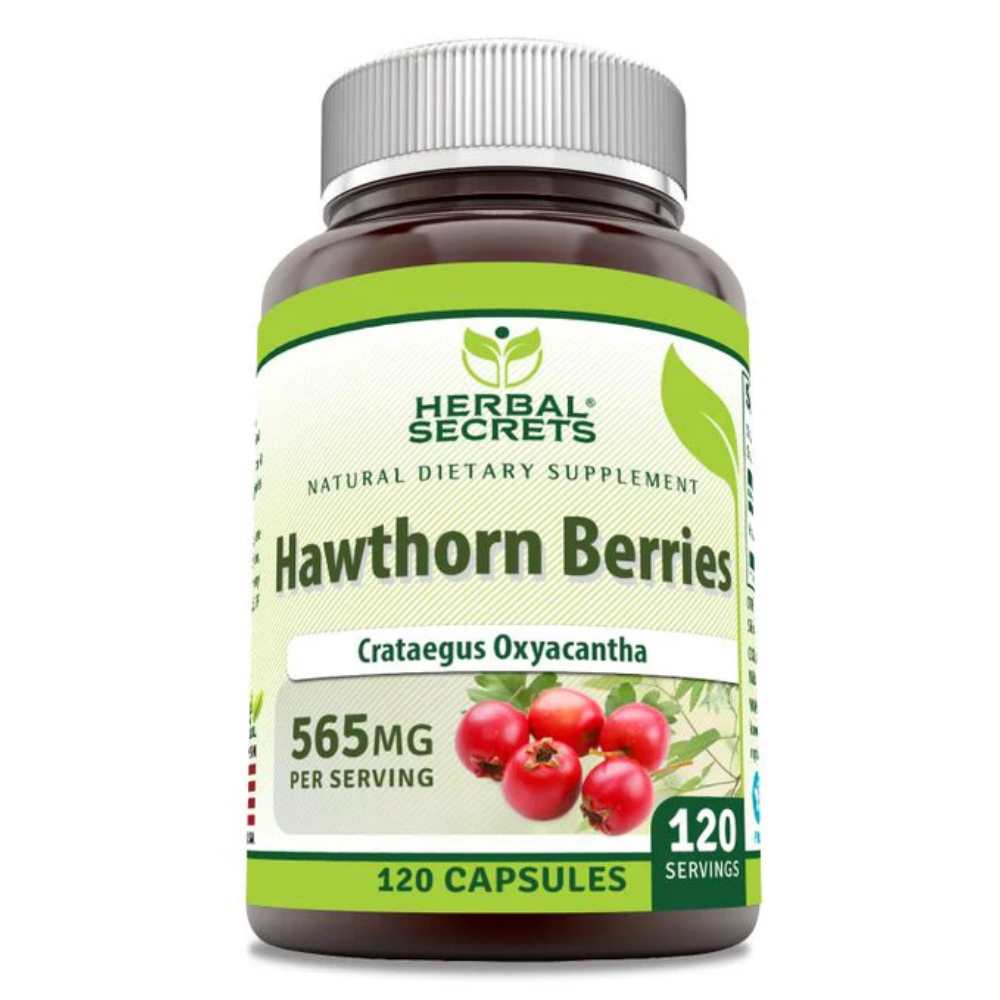 Herbal Secrets Hawthorn Berries 565 Mg 120 Capsules