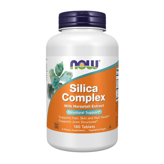 Now Foods Silica Complex with Horsetail Extract – Hair, Skin, Nails & Joint Support – 180 Tablets