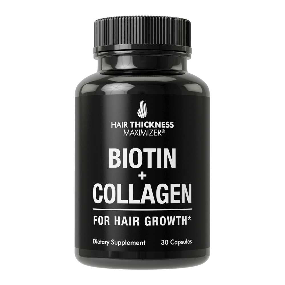 Hair Thickness Maximizer Biotin + Collagen – 30 Capsules | Hair Growth & Volume Support
