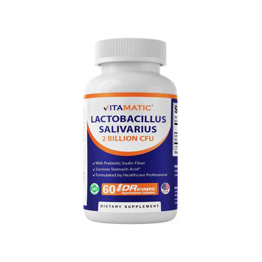 Vitamatic Valerian Lactobacillus Salivarius 2 Billion - 60 DR Capsules