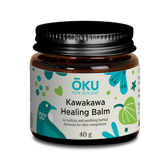 Ōku New Zealand Kawakawa Healing Balm – Cooling & Soothing Herbal Formula for Skin Complaints 40g