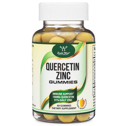Double Wood Quercetin Zinc Gummies – Mango-Flavored Immune Boost Formula | 60 Gummies