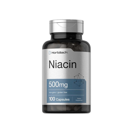 Horbäach Niacin 500mg per Serving | 100 Capsules