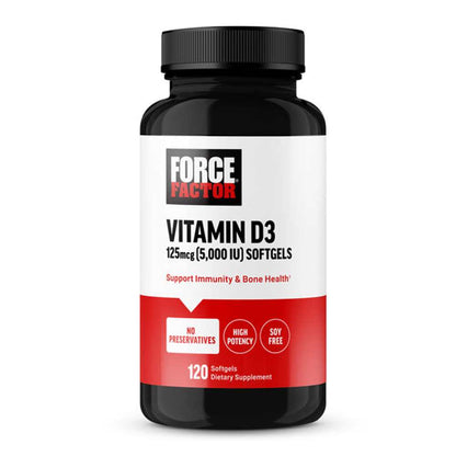 Force Factor Vitamin D3 – 120 Softgels