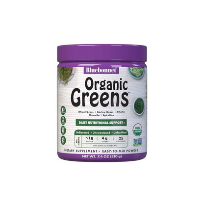 Bluebonnet Nutrition Organic Greens Powder 210g