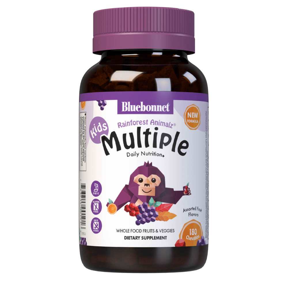 Bluebonnet Nutrition Rainforest Animalz Whole Food-Based Multiple Assorted Flavors 180 Tabs