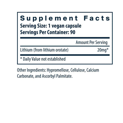 Vital Nutrients Lithium 90 Caps