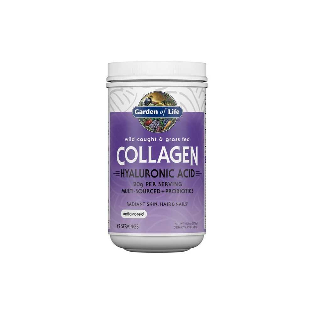 Garden of Life Wild Caught & Grass Fed Collagen Hyaluronic Acid - 9.52 Oz Powder