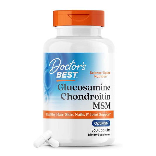 Doctor's Best Glucosamine Chondroitin Msm with Opti Msm, 360 Veggie Capsules