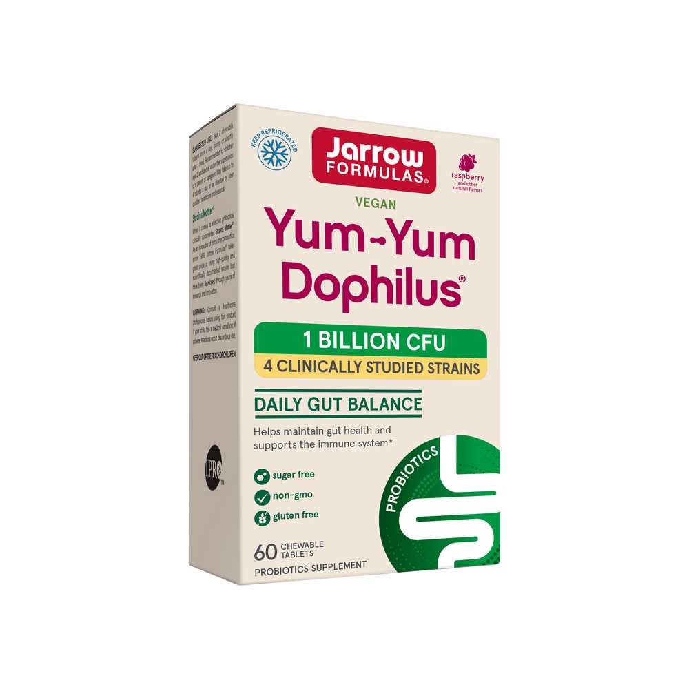 Jarrow Formulas Yum-Yum Dophilus® Natural Raspberry - 1 Billion Cfu 60 Tabs